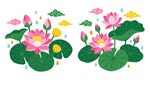 国风荷花素材