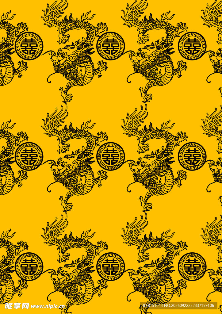 中式黄龙纹传统暗纹背景