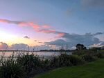 海滨黄昏晚霞美景