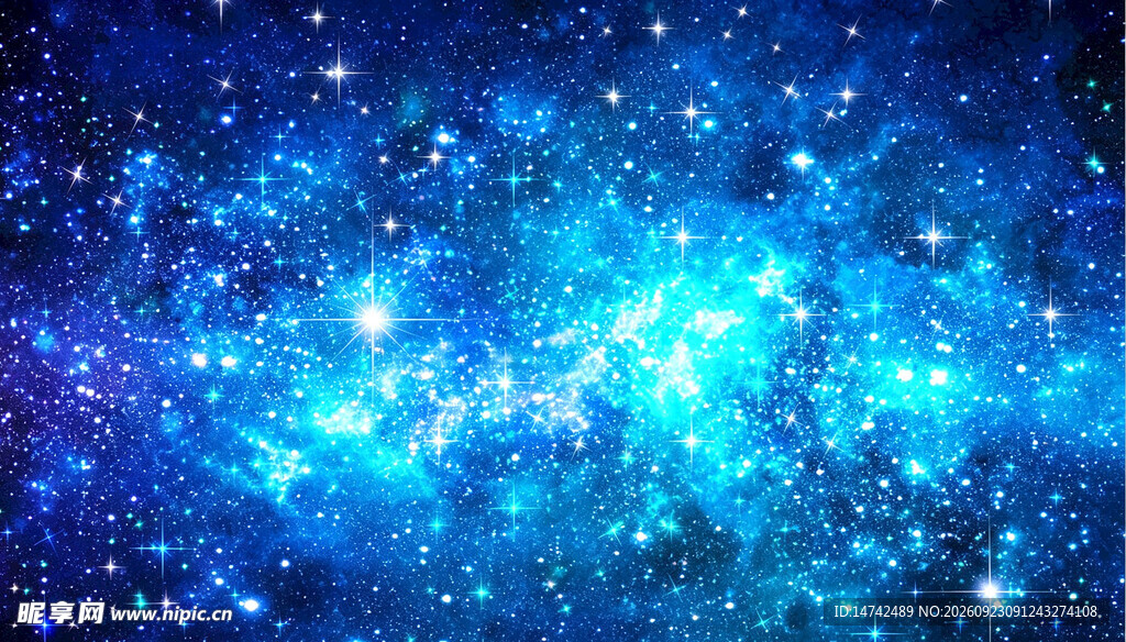 蓝色星空背景