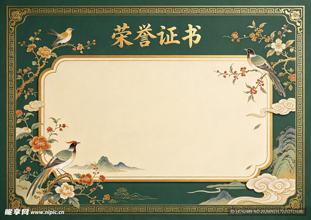 荣誉证书背景