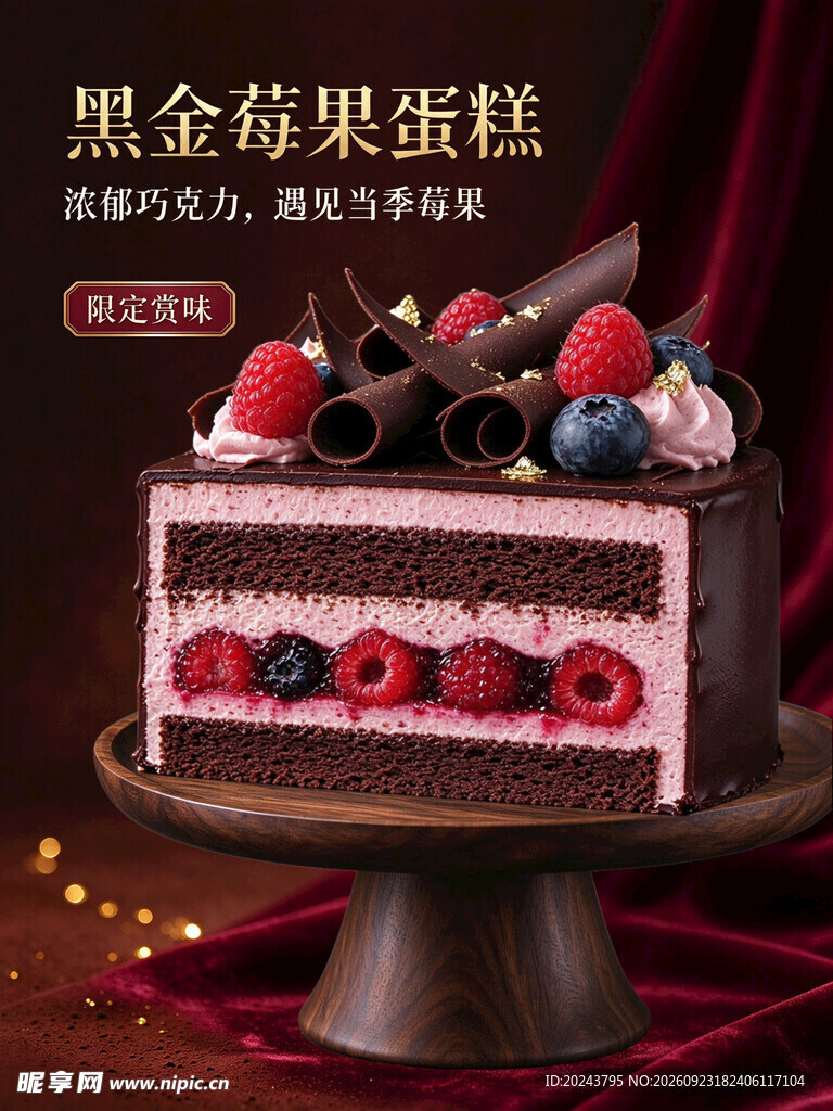 黑金莓果蛋糕