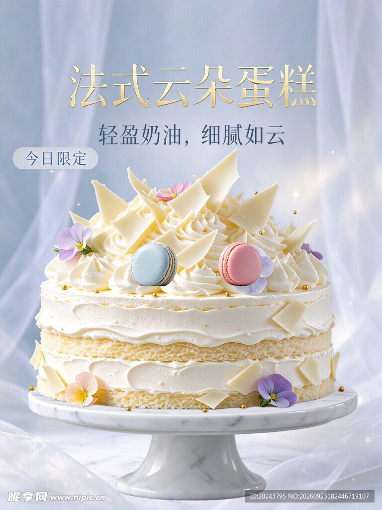 法式云朵蛋糕