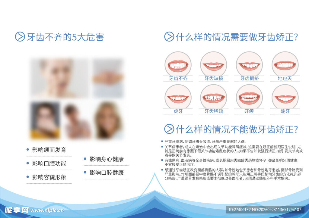 牙齿美白科普宣传页