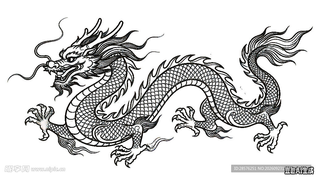 中国传统龙纹图案