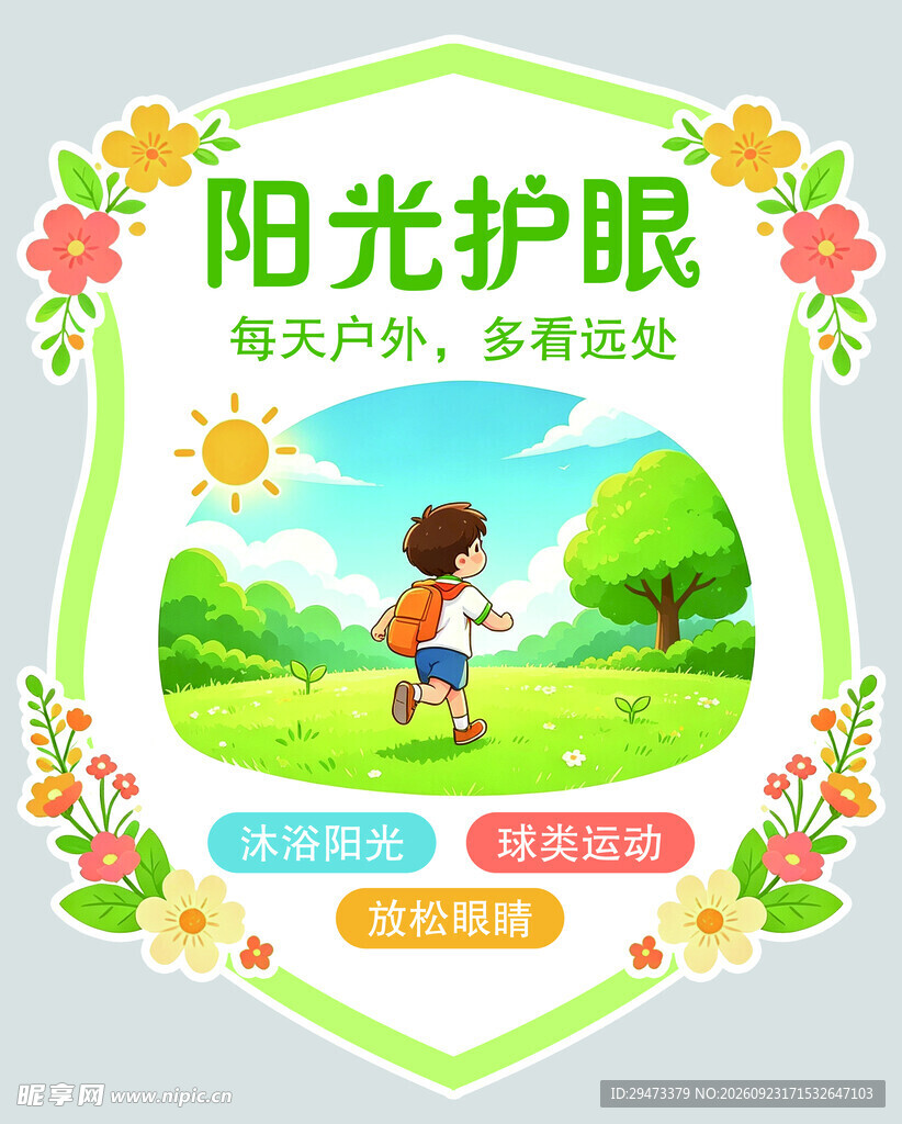 阳光护眼宣传海报