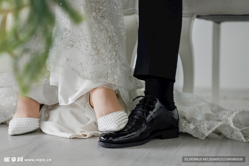 婚礼新人脚部特写