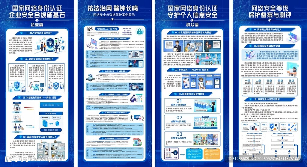 蓝色科普系列宣传展架