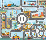 工程施工道路迷宫插画