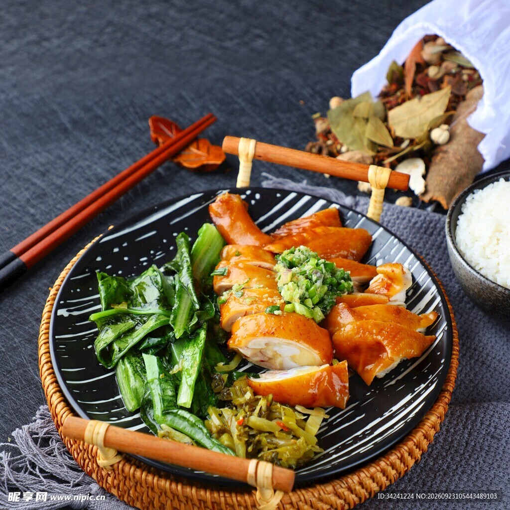 广式烧鸡套餐
