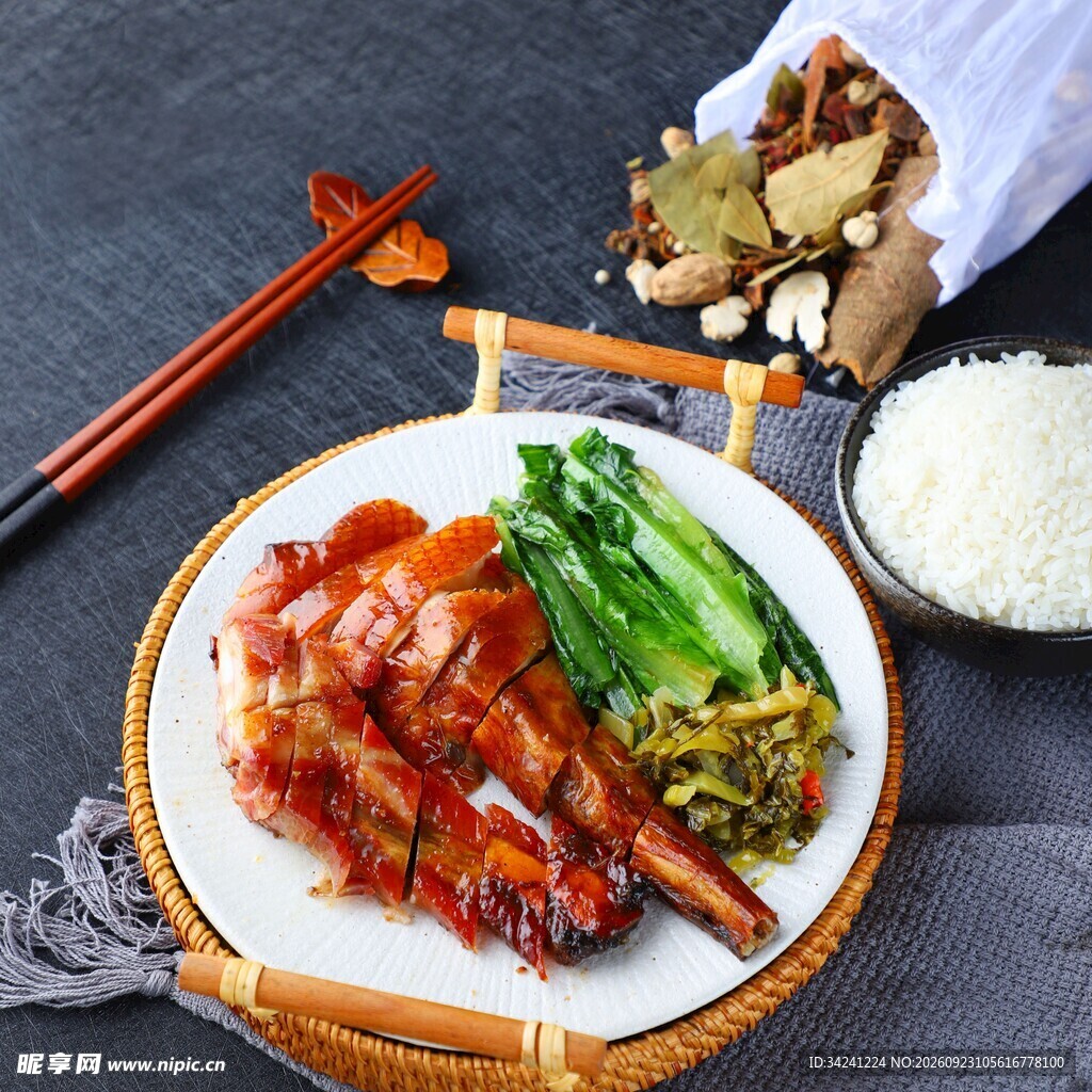 广式烧鸭饭套餐