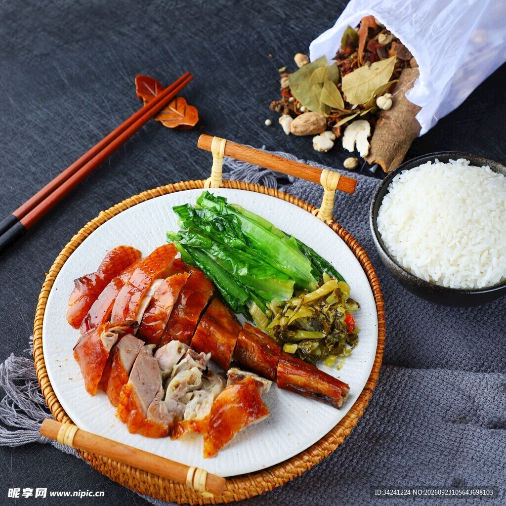 广式烧鸭饭套餐