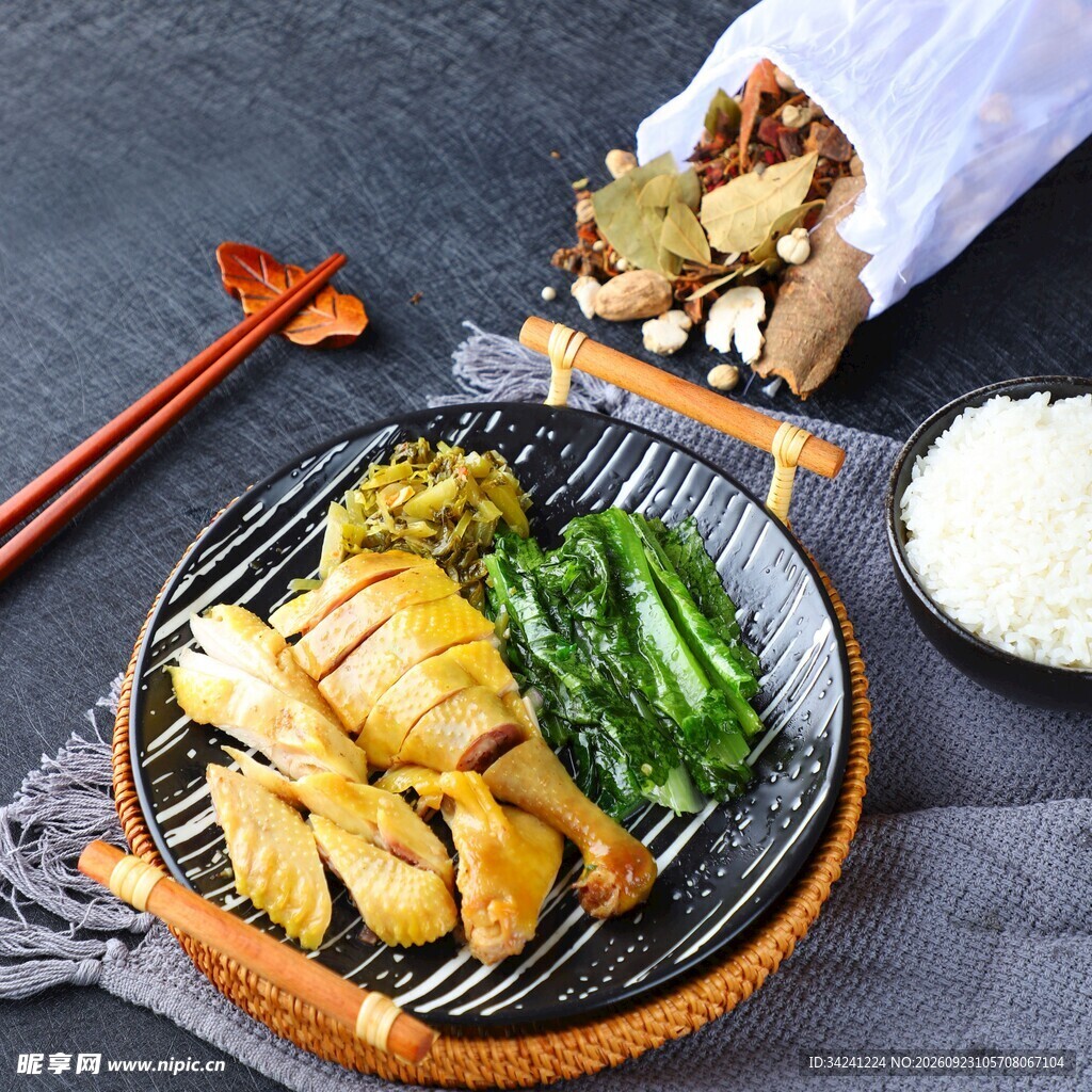 药膳白切鸡套餐