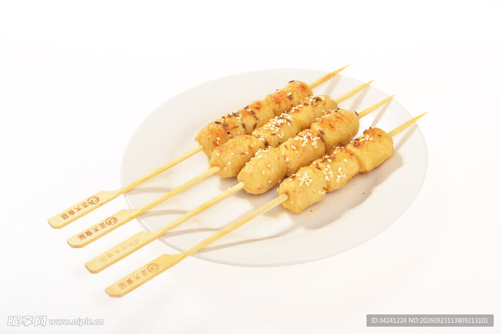 盘装烤串美食