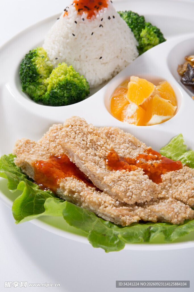 营养鸡排套餐