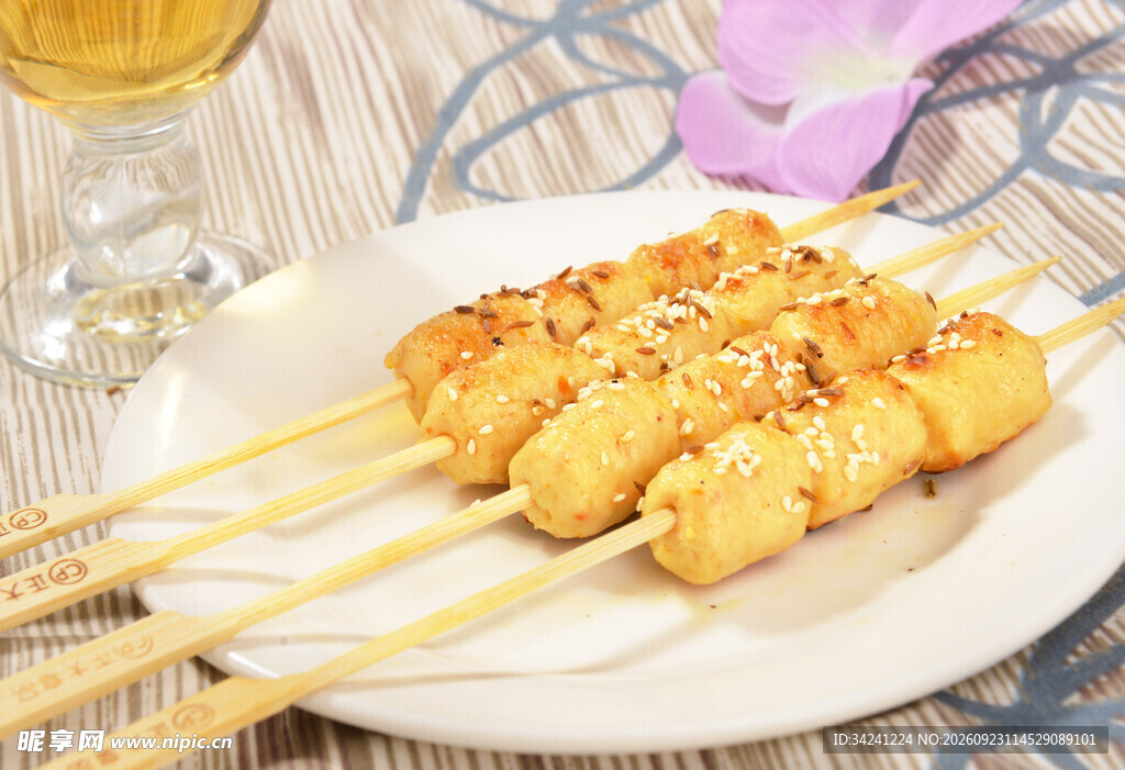 特色烤串美食特写