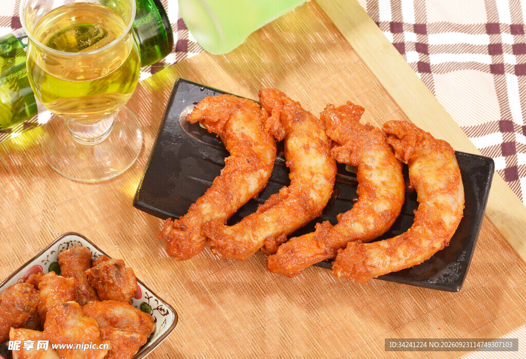 香酥炸虾美食摆盘