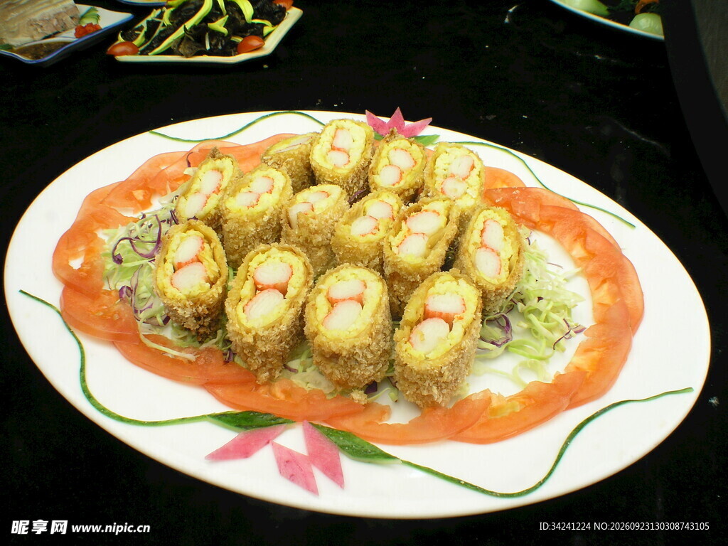精美中式特色卷菜