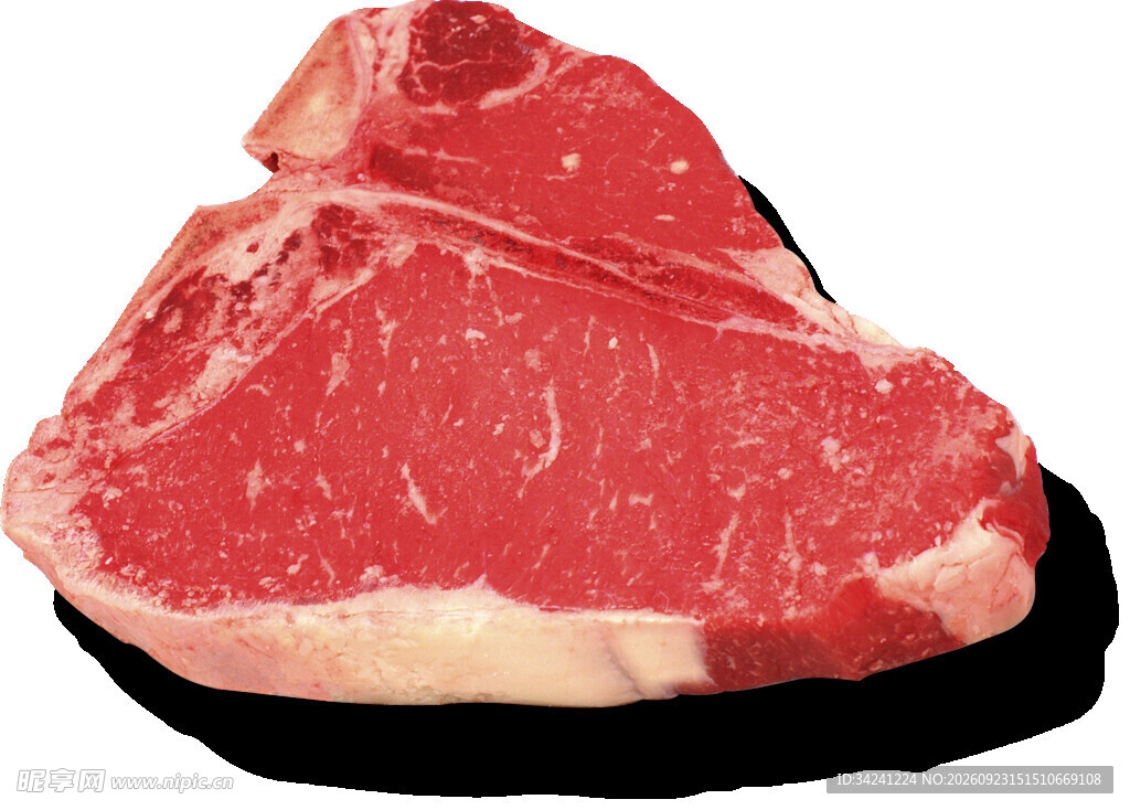 新鲜带骨生牛肉