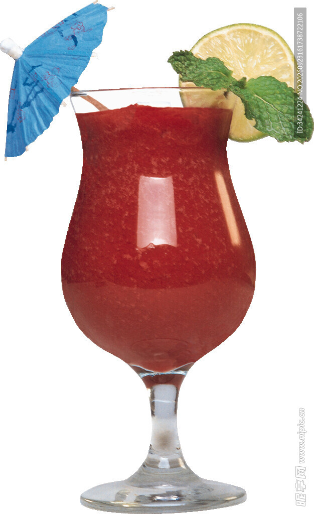 夏日特调红色鸡尾酒