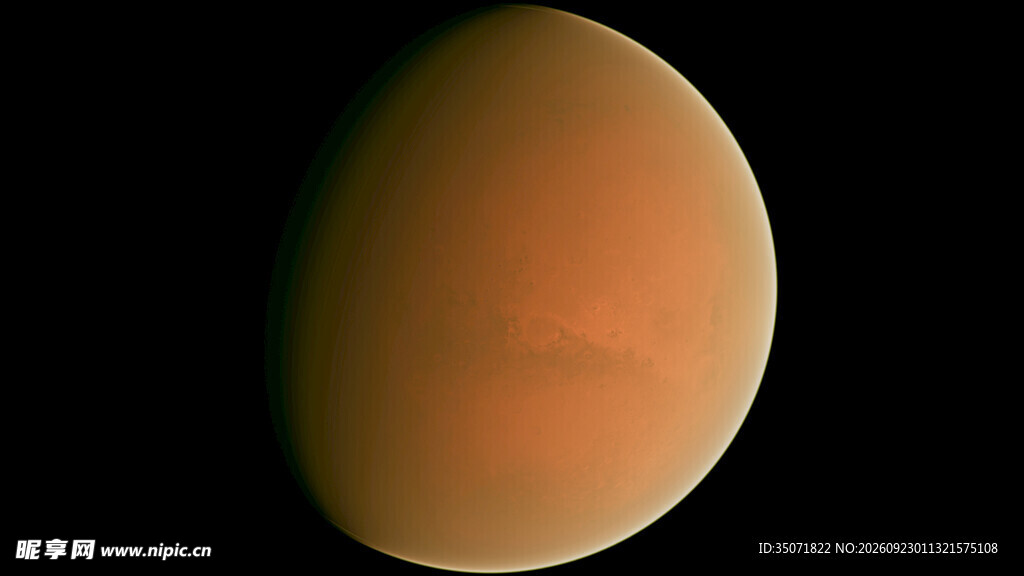 橙红色星球太空实拍