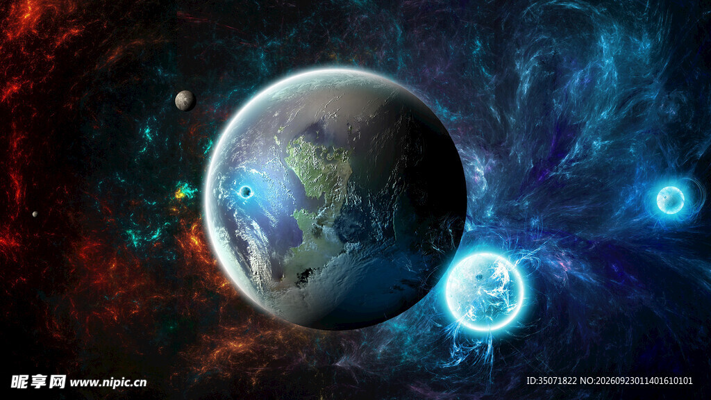 深空奇幻星球景观