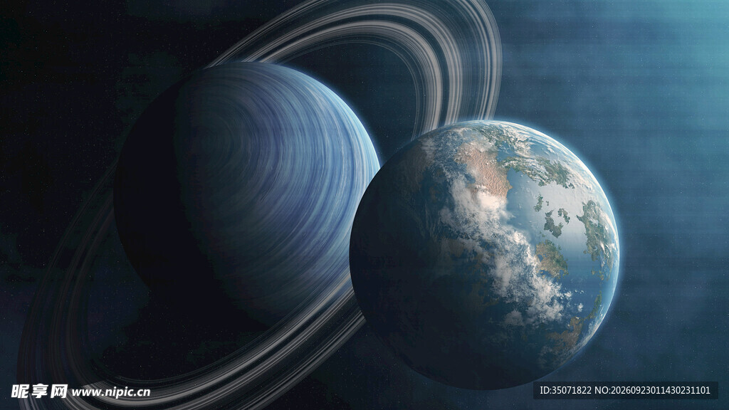宇宙双行星场景