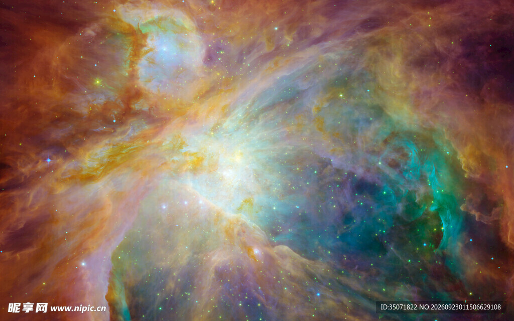 炫彩宇宙星云抽象背景