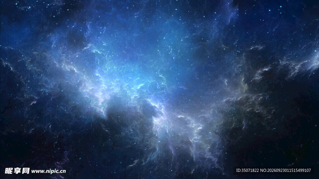 暗蓝夜空薄云透光