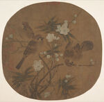 花鸟团扇古画小品