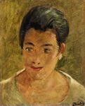 复古女性肖像油画