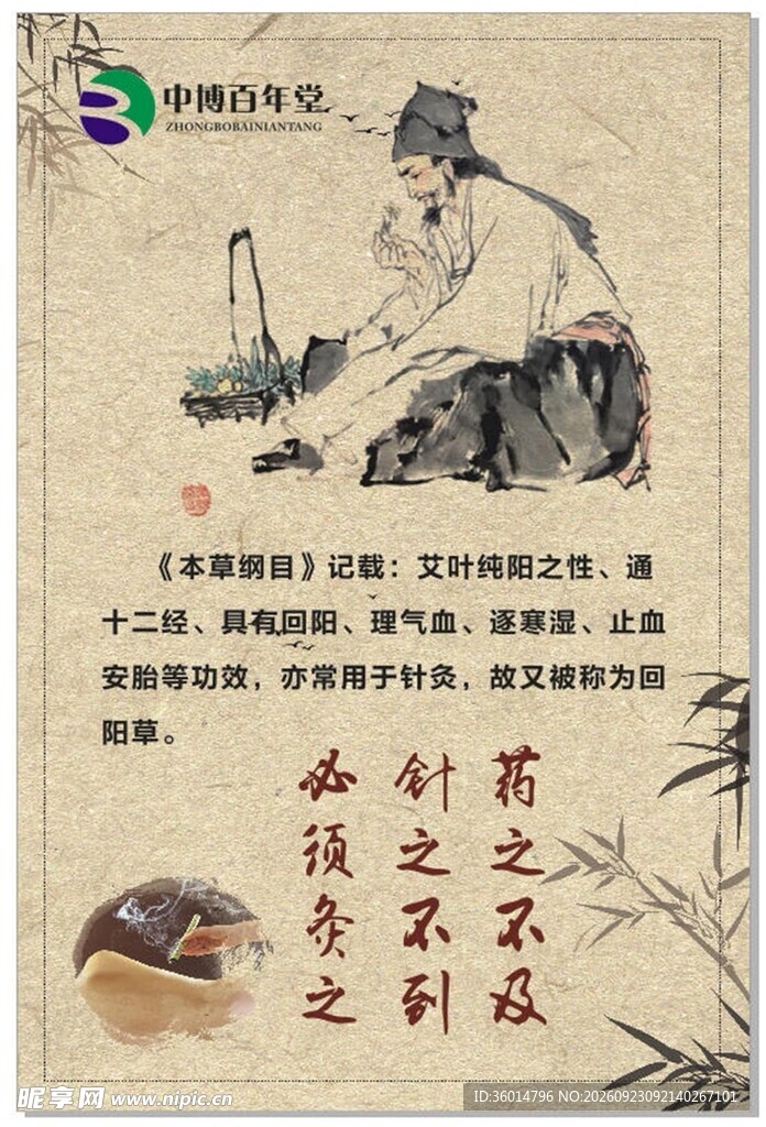 艾灸馆熏蒸海报