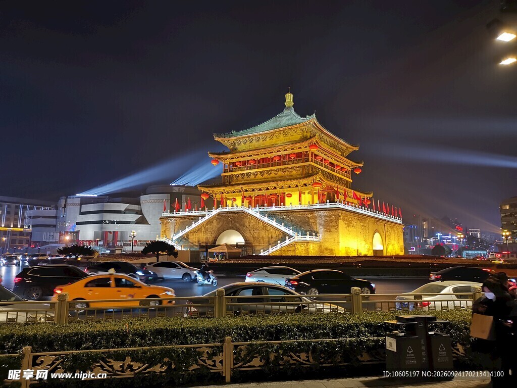 西安钟楼夜景