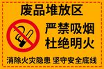 废品堆放区严禁烟火标识