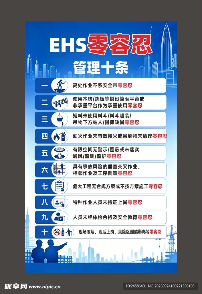 EHS零容忍管理十条