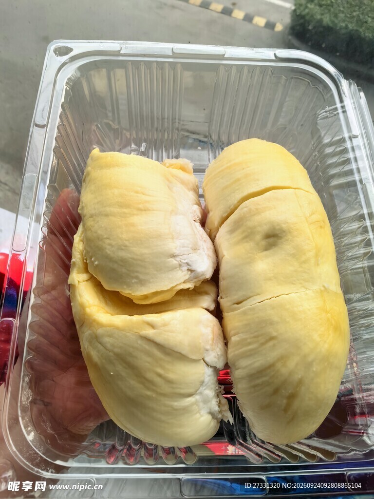 盒装新鲜榴莲果肉