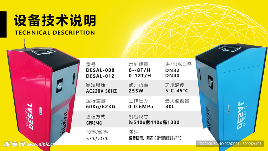 设备技术说明展示海报