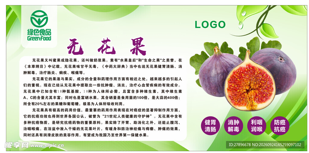 无花果宣传介绍海报