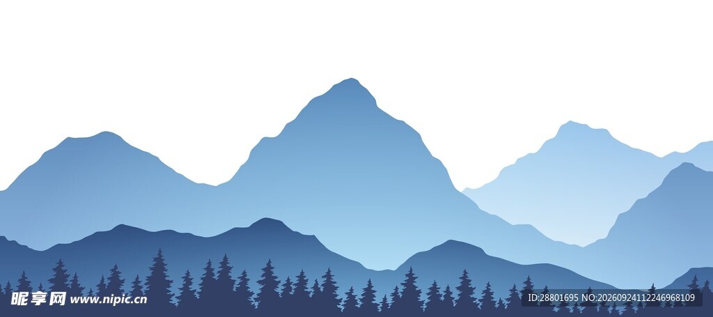 山林风景插画