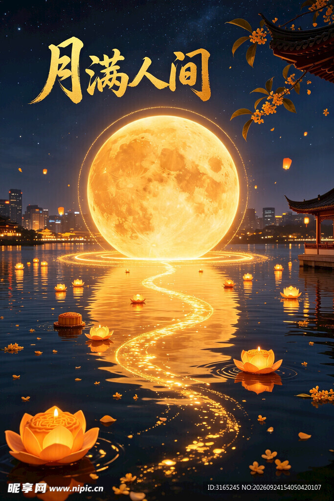 中秋海报   月满人间