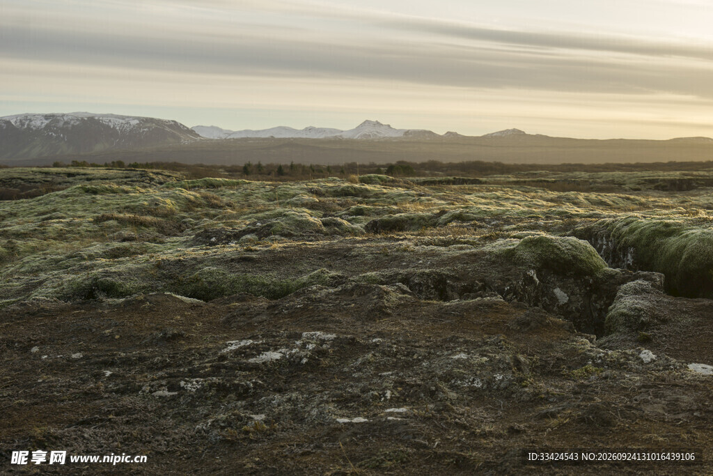 旷野日暮自然风光