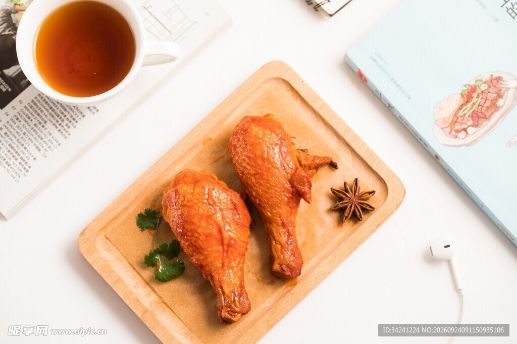 香酥炸鸡腿美食