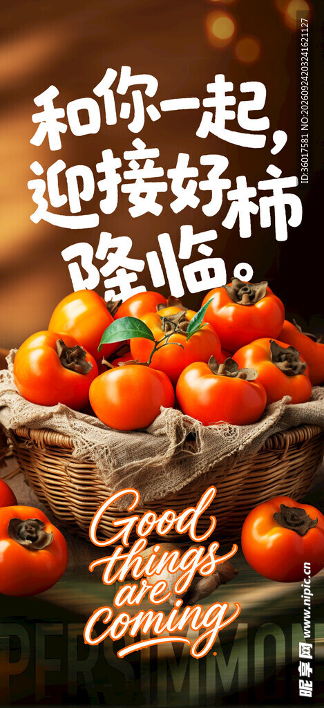  柿子海报 