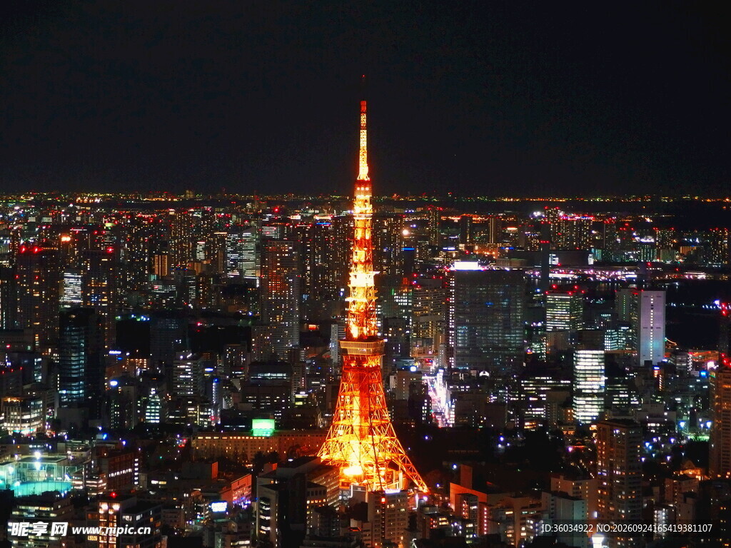 东京塔城市夜景