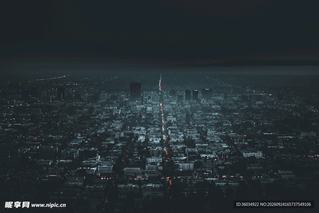 夜幕下的城市景观