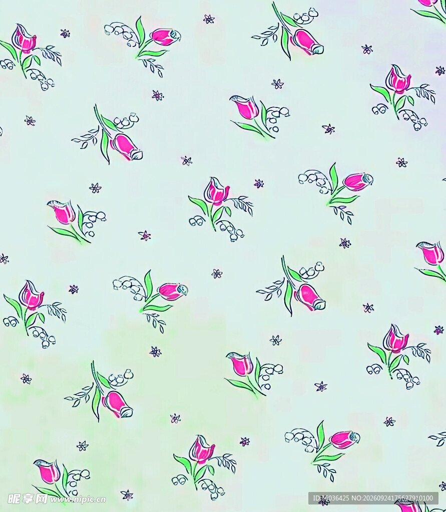 清新小碎花图案