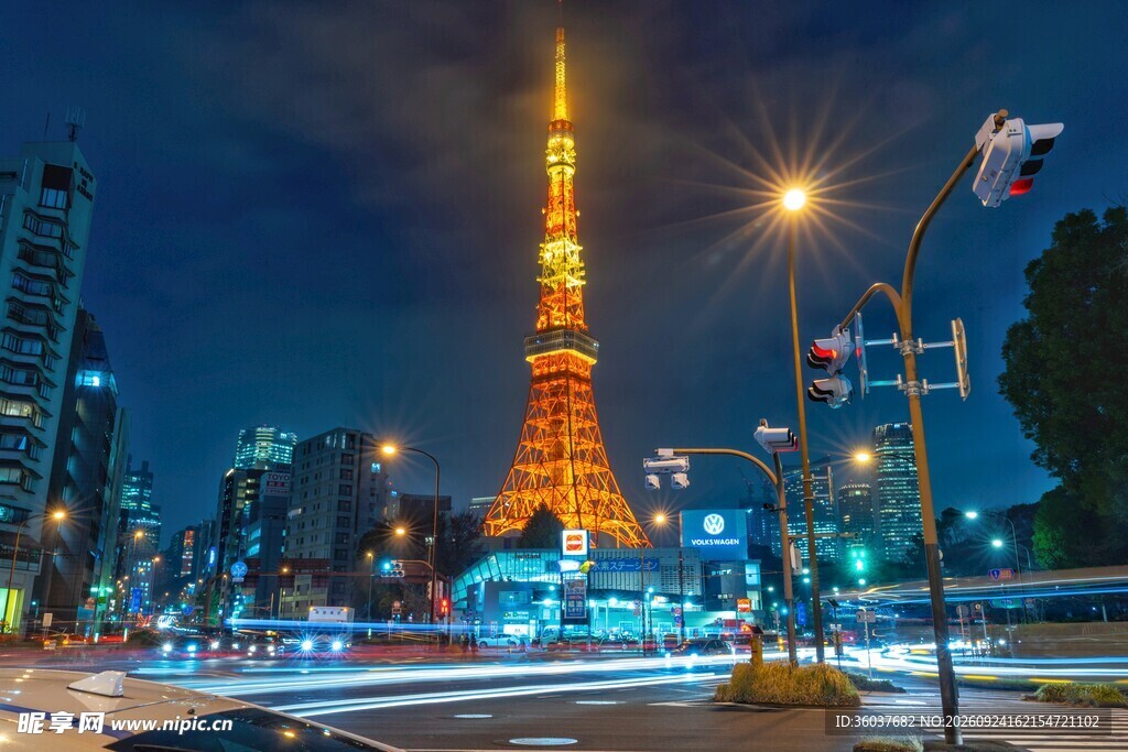 东京塔夜景风光