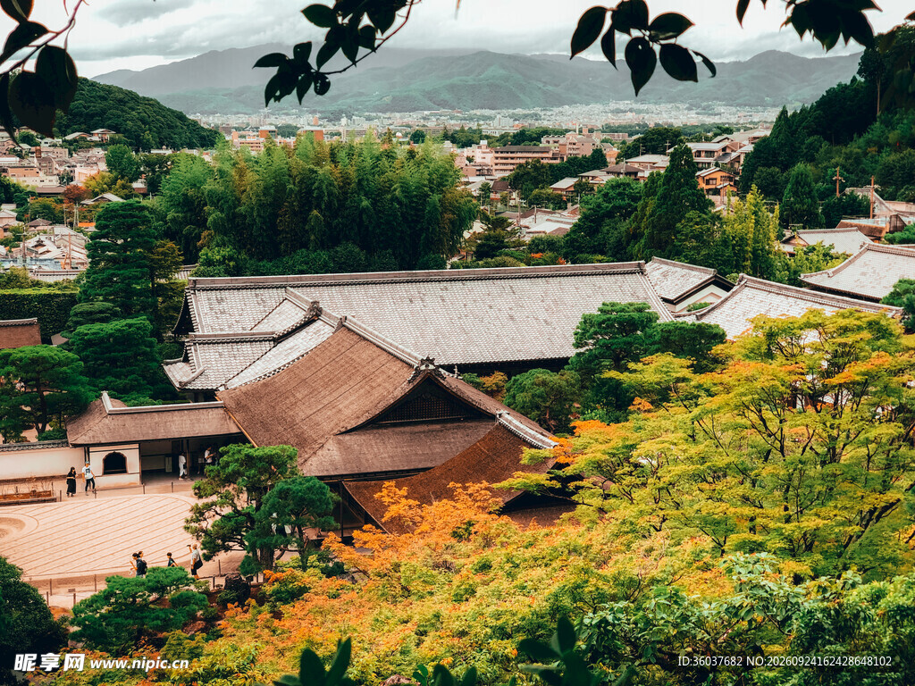 山乡古村远眺