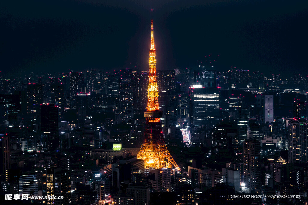 东京塔城市夜景