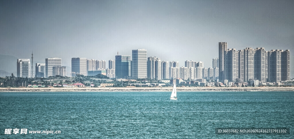 滨海城市海岸风光